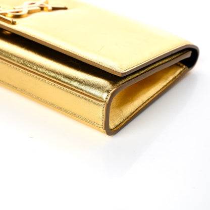 Saint Laurent Metallic Calfskin Monogram Cassandre Clutch Ciad 7 of 10