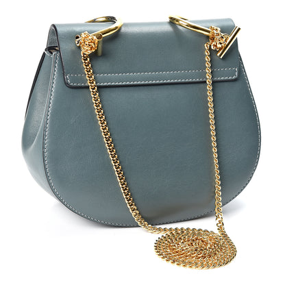 Chloe Suede Smooth Calfskin Mini Drew Shoulder Bag Cloudy Blue 2 of 11