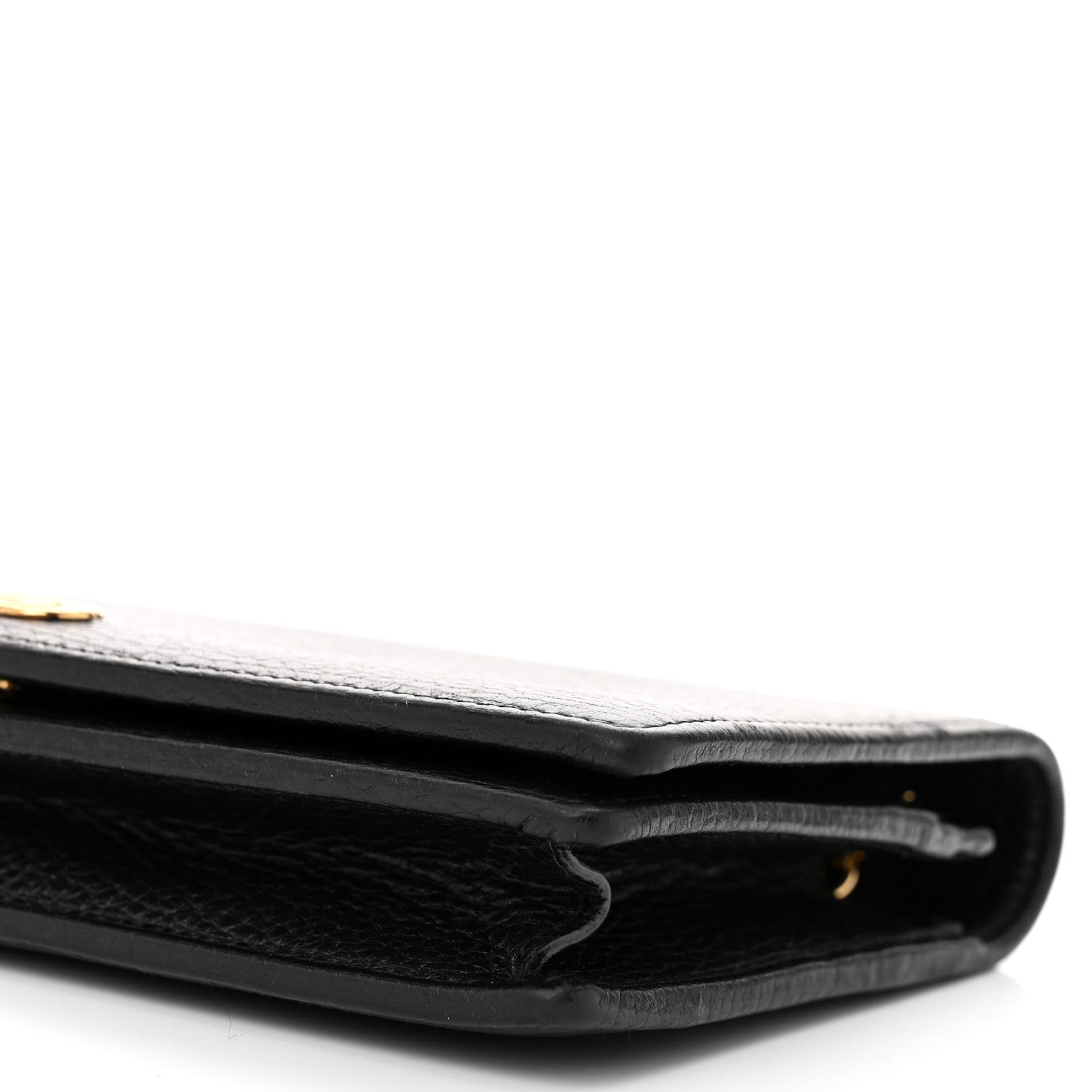 Gucci Calfskin Mini GG Marmont Chain Wallet Black 9 of 11