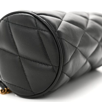 Saint Laurent Lambskin Monogram Mini Sade Tube Bag Black 9 of 10
