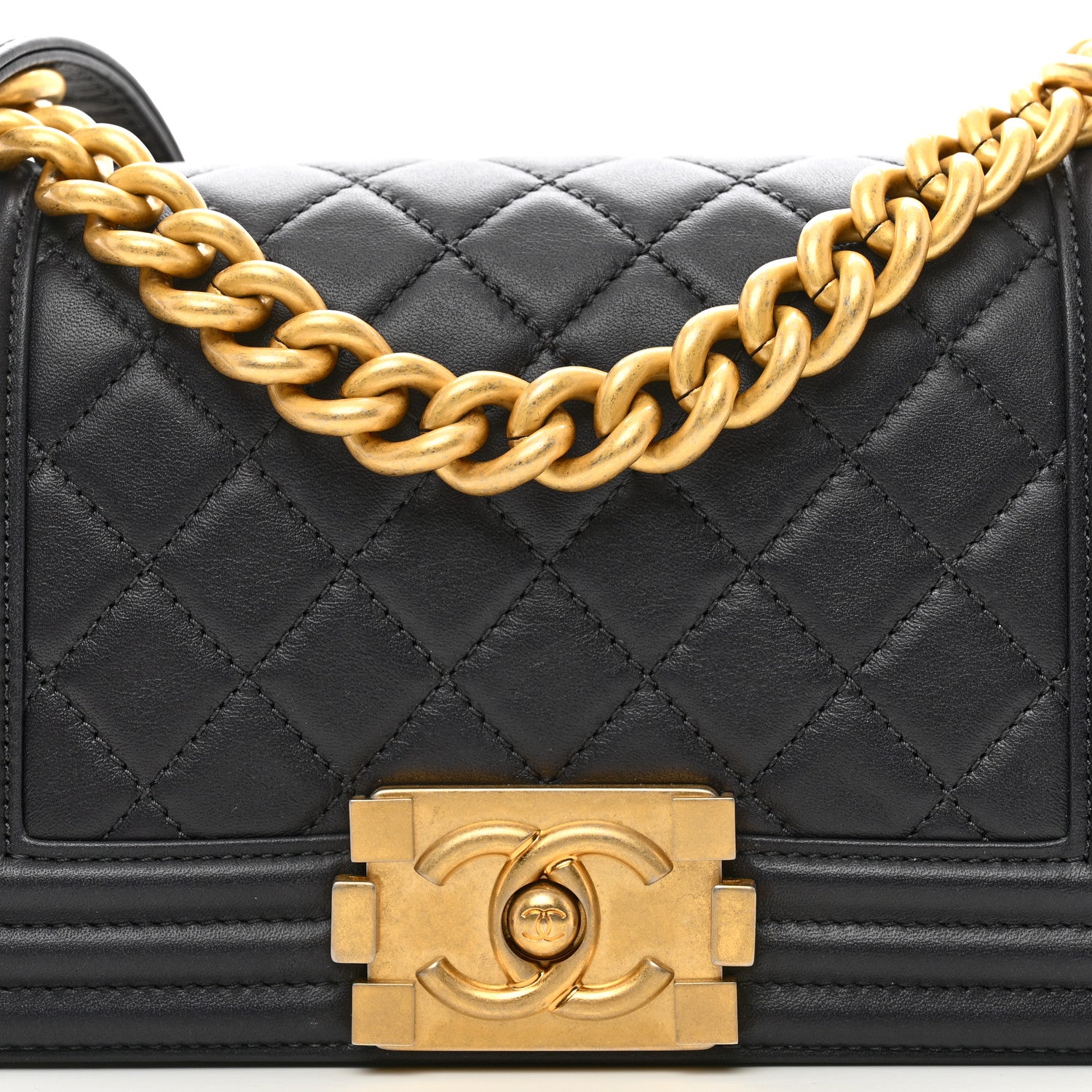 Chanel Calfskin Quilted Small Boy Flap Dark Grey 5 of 10