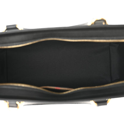 Burberry Calfskin Mega Check Small Banwell Tote Black 5 of 10