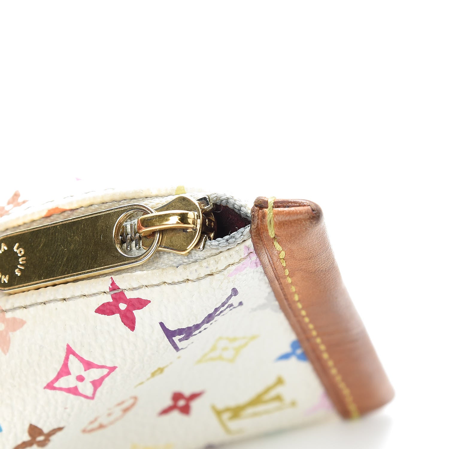 Louis Vuitton Monogram Multicolor Berlingot Coin Purse White 7 of 9