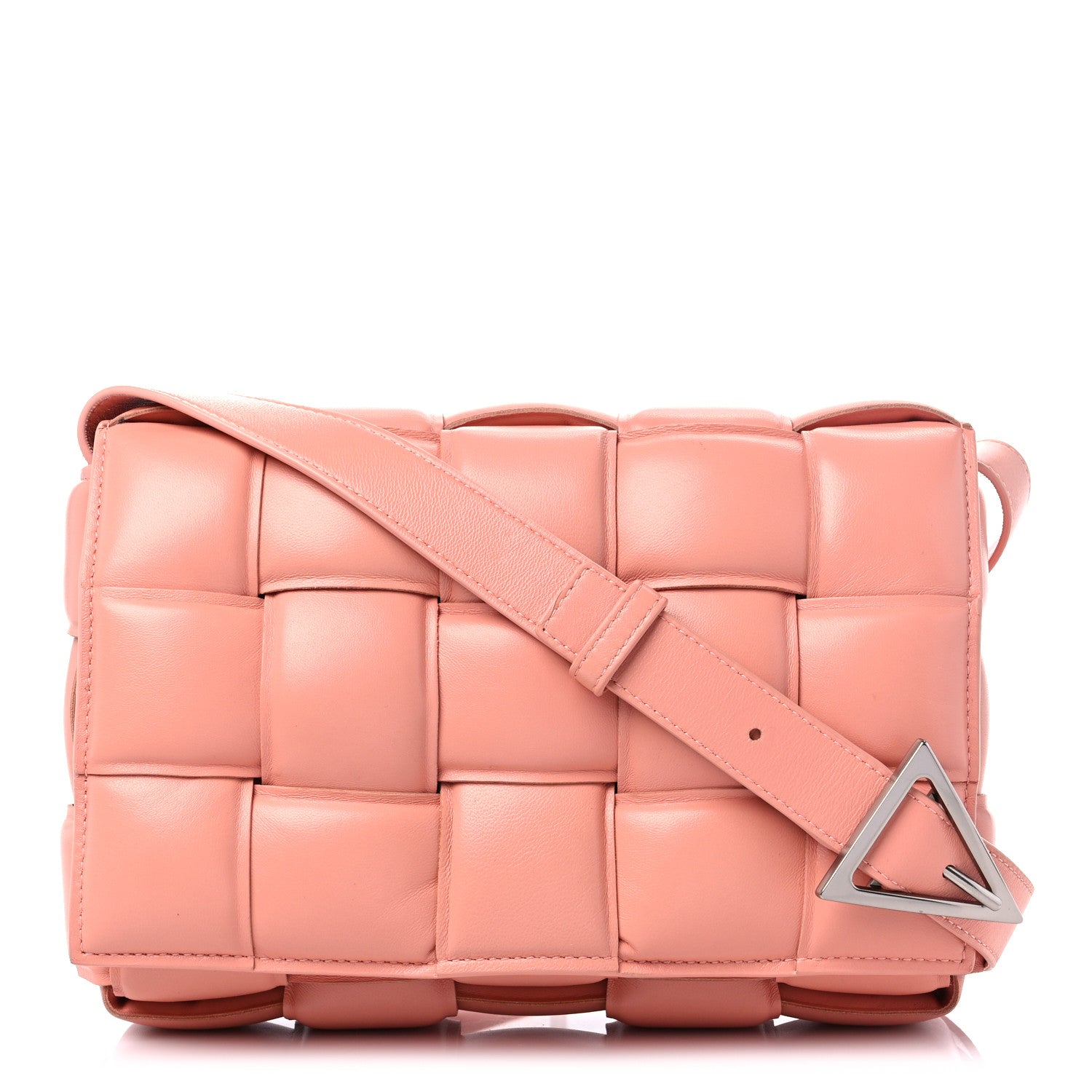 Bottega Veneta Nappa Maxi Intreccio Padded Cassette Crossbody Bag Peachy 1 of 7