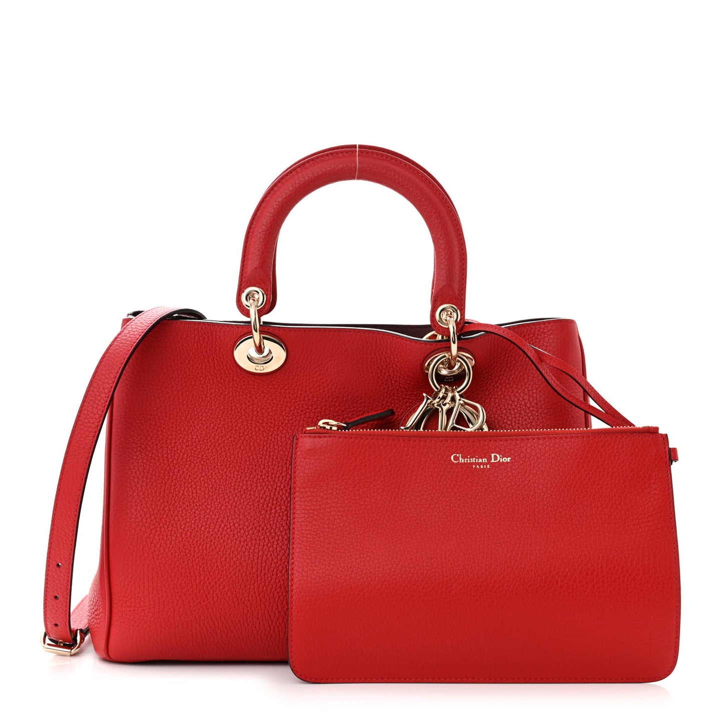 Calfskin Medium Diorissimo Bag Red