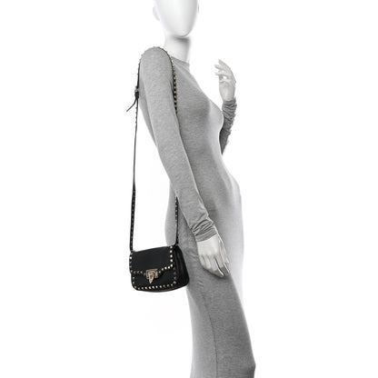 Valentino Garavani Vitello Mini Rockstud Flap Saddle Crossbody Bag Black 2 of 13