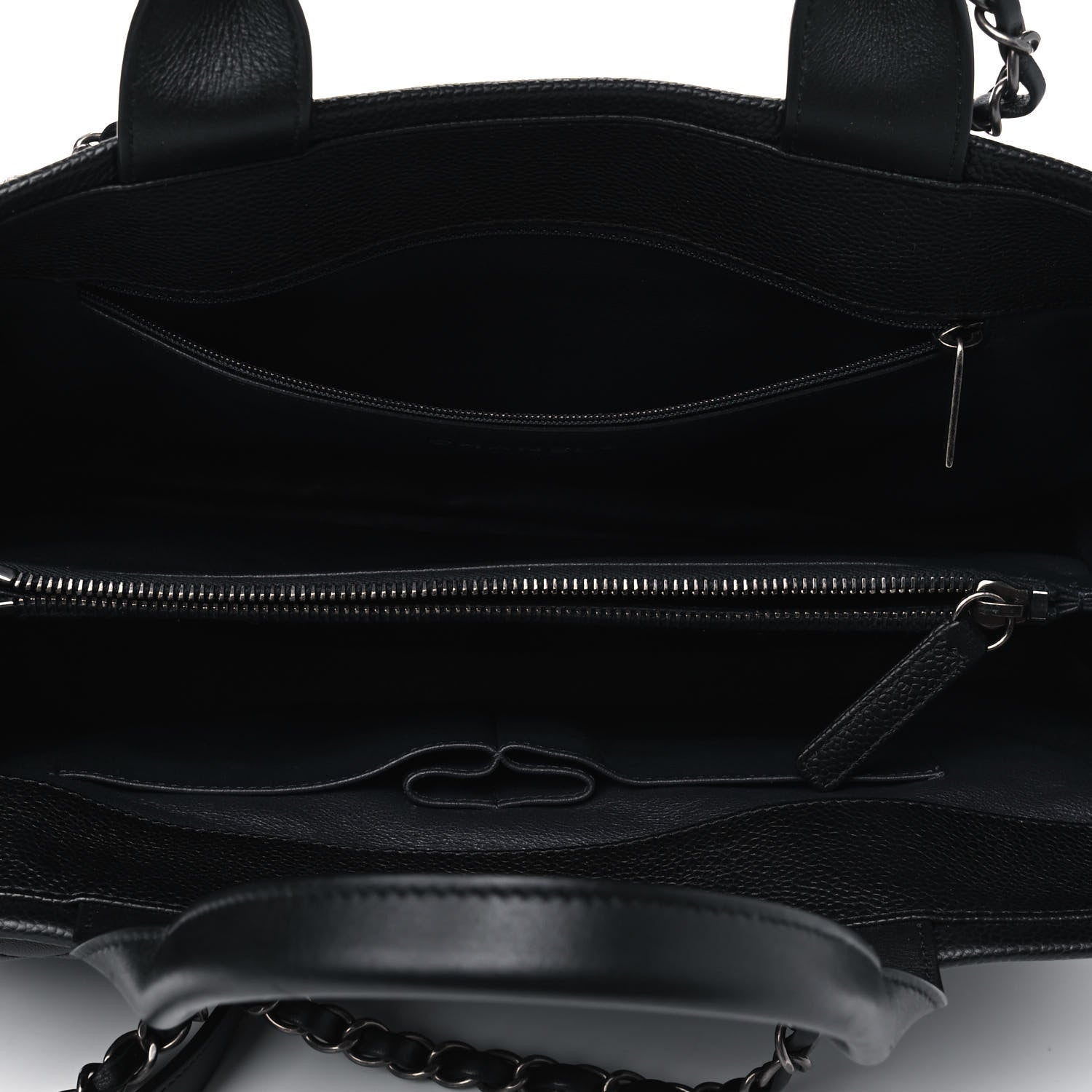 Chanel Caviar Lambskin Quilted Large Coco Break Shopping Bag Black 4 of 4
