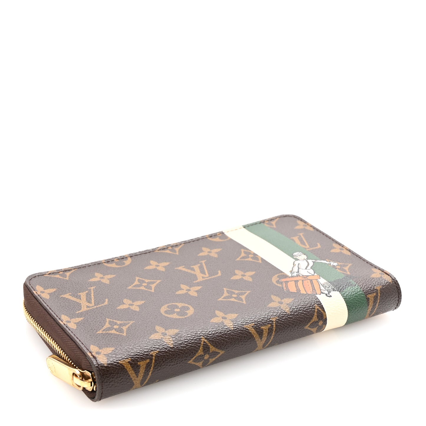 Monogram Groom Zippy Organizer Wallet Green