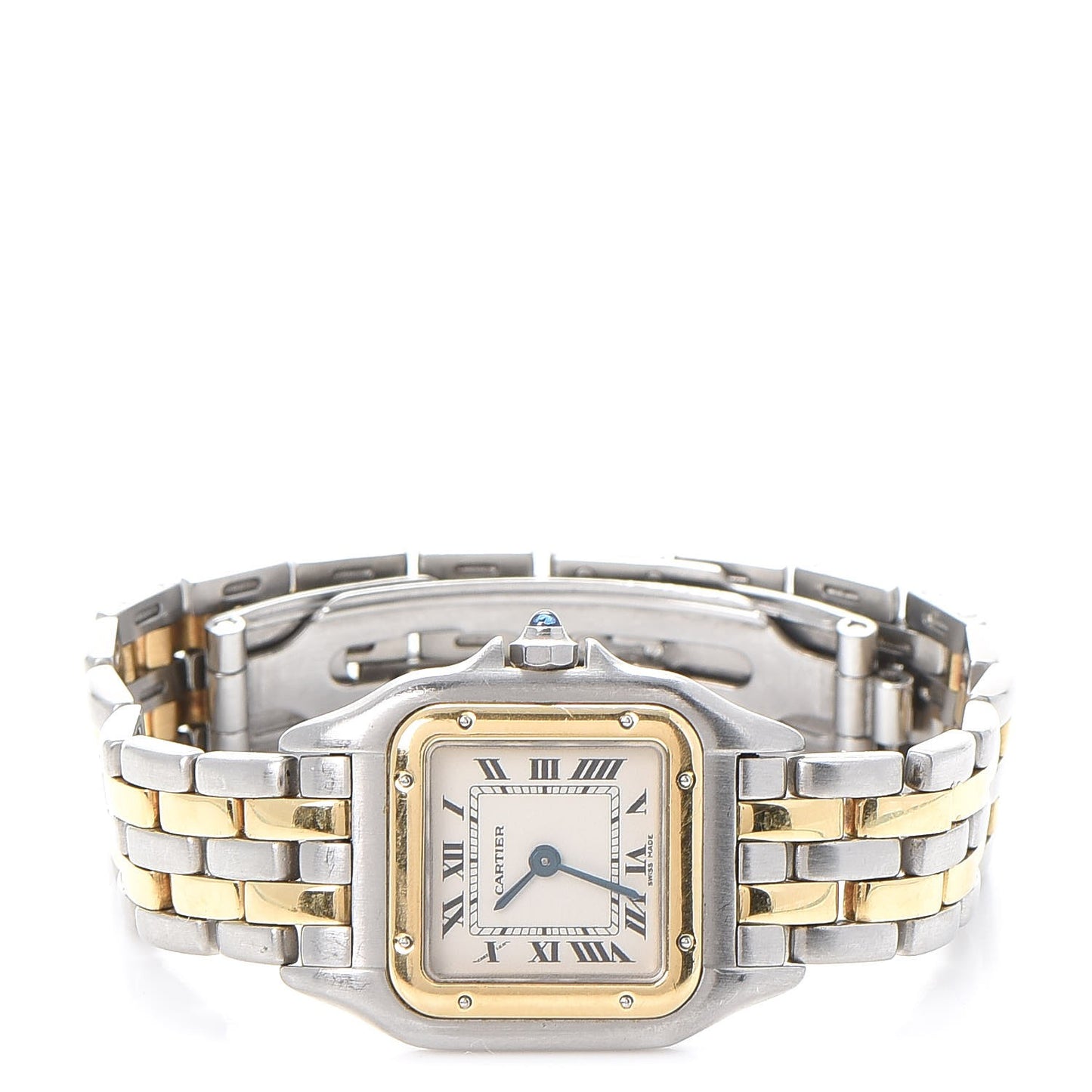 Stainless Steel 18K Yellow Gold 22mm Panthere Quartz Watch