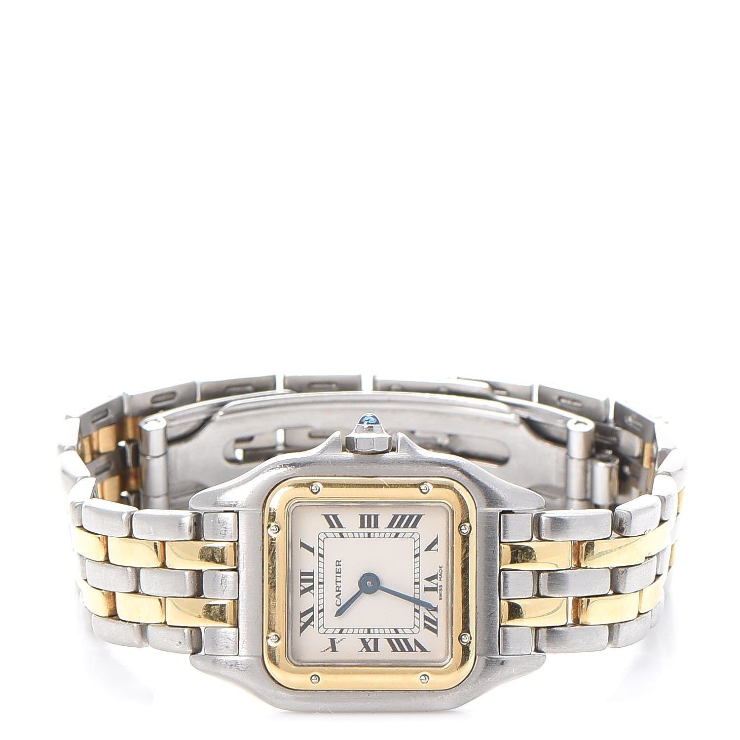 Cartier Stainless Steel 18K Yellow Gold 22mm Panthere Quartz Watch 3 of 8