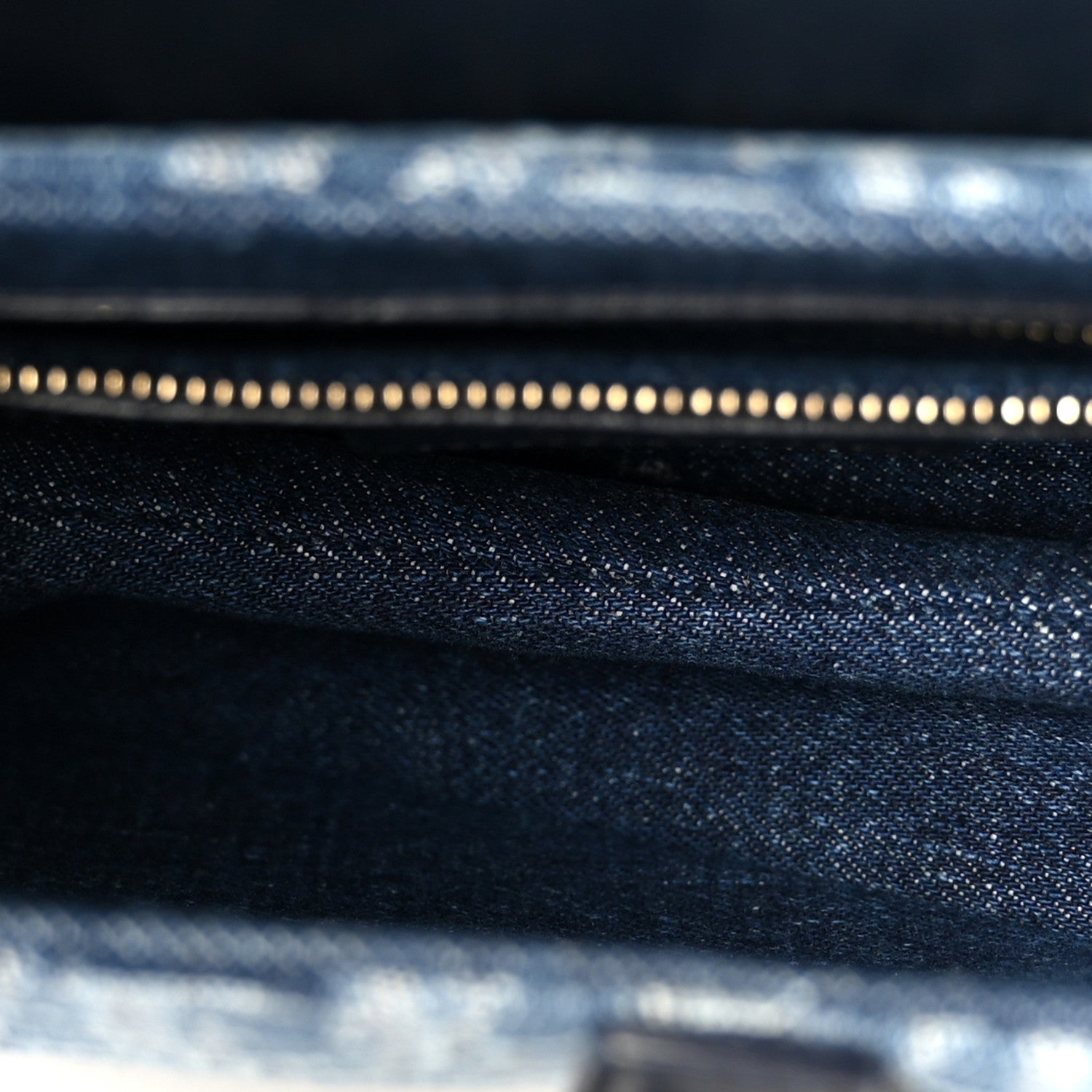 Christian Dior Denim Oblique Jacquard Saddle Bag With Strap Blue 5 of 11