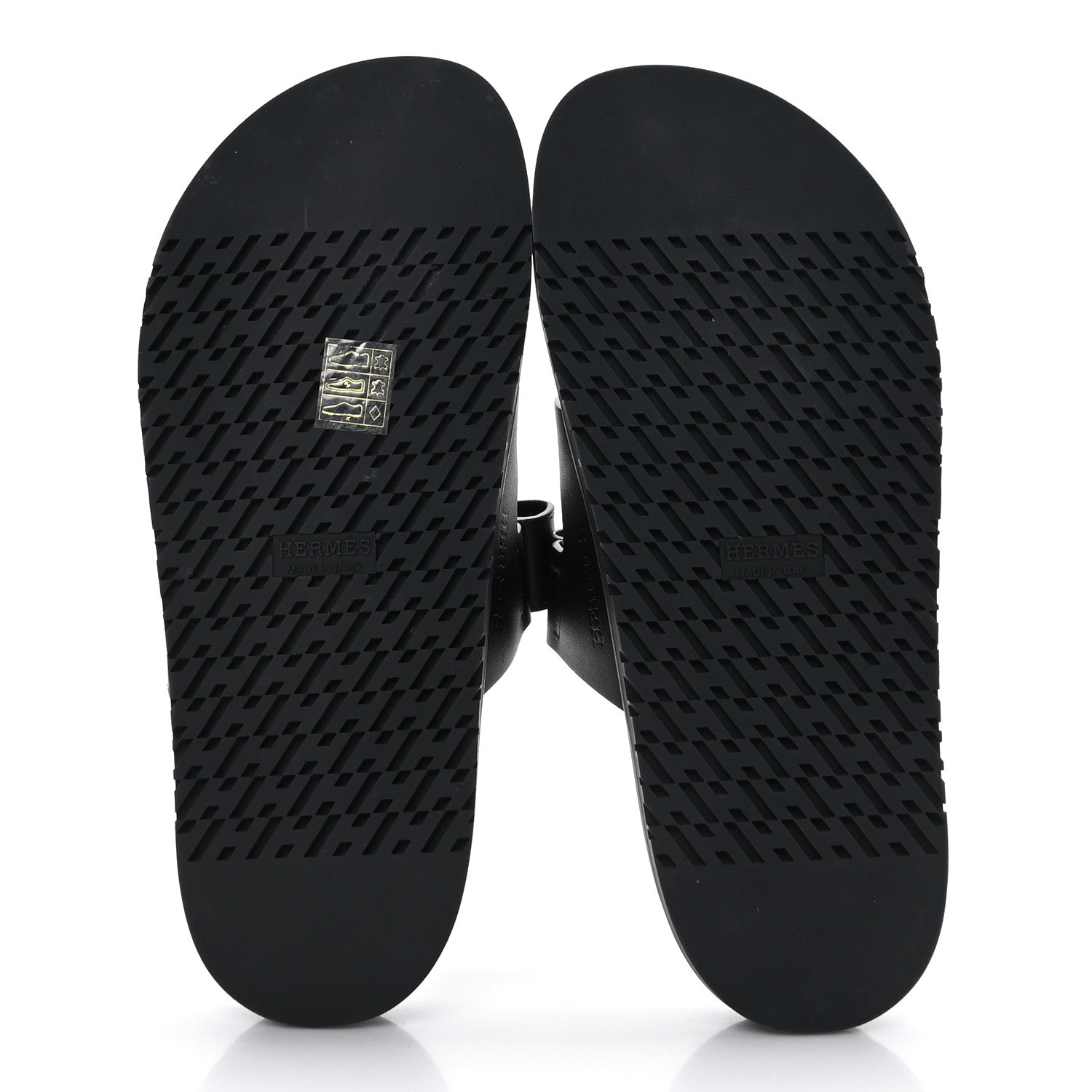 Hermes Calfskin Womens Chypre Sandals 38.5 Black 5 of 9