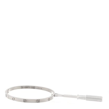 Cartier 18K White Gold Small LOVE Bracelet 15 3 of 7