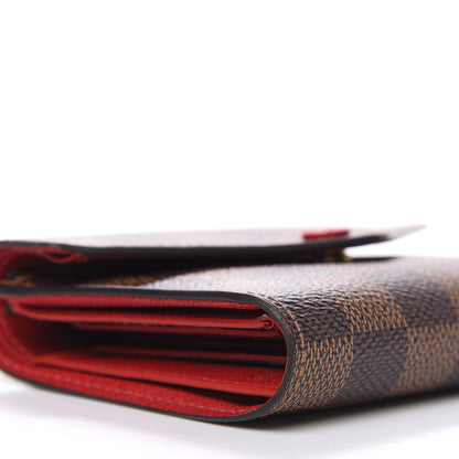 Louis Vuitton Damier Ebene Victorine Wallet Red 8 of 10