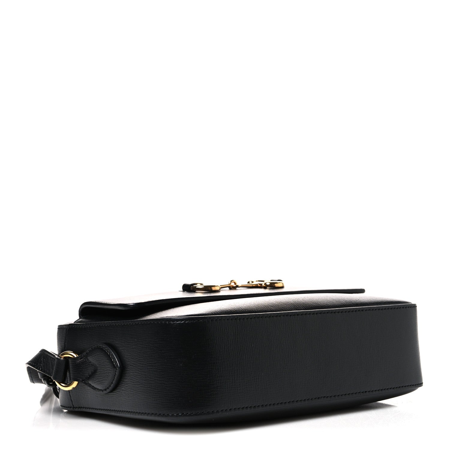 Gucci Textured Calfskin Small Horsebit 1955 Shoulder Bag Black Black 4 of 11