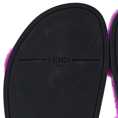 Fendi Shearling FF Fendi Feel Sandals 38 Bouganville 7 of 8