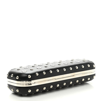 Alexander McQueen Nappa Studded Skull Knuckle Box Clutch Black 4 of 7
