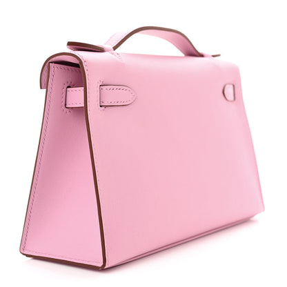 Hermes Swift Kelly Pochette Clutch Mauve Sylvestre 3 of 10