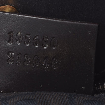 Gucci Denim Monogram Double Pocket Tote Dark Brown 7 of 10