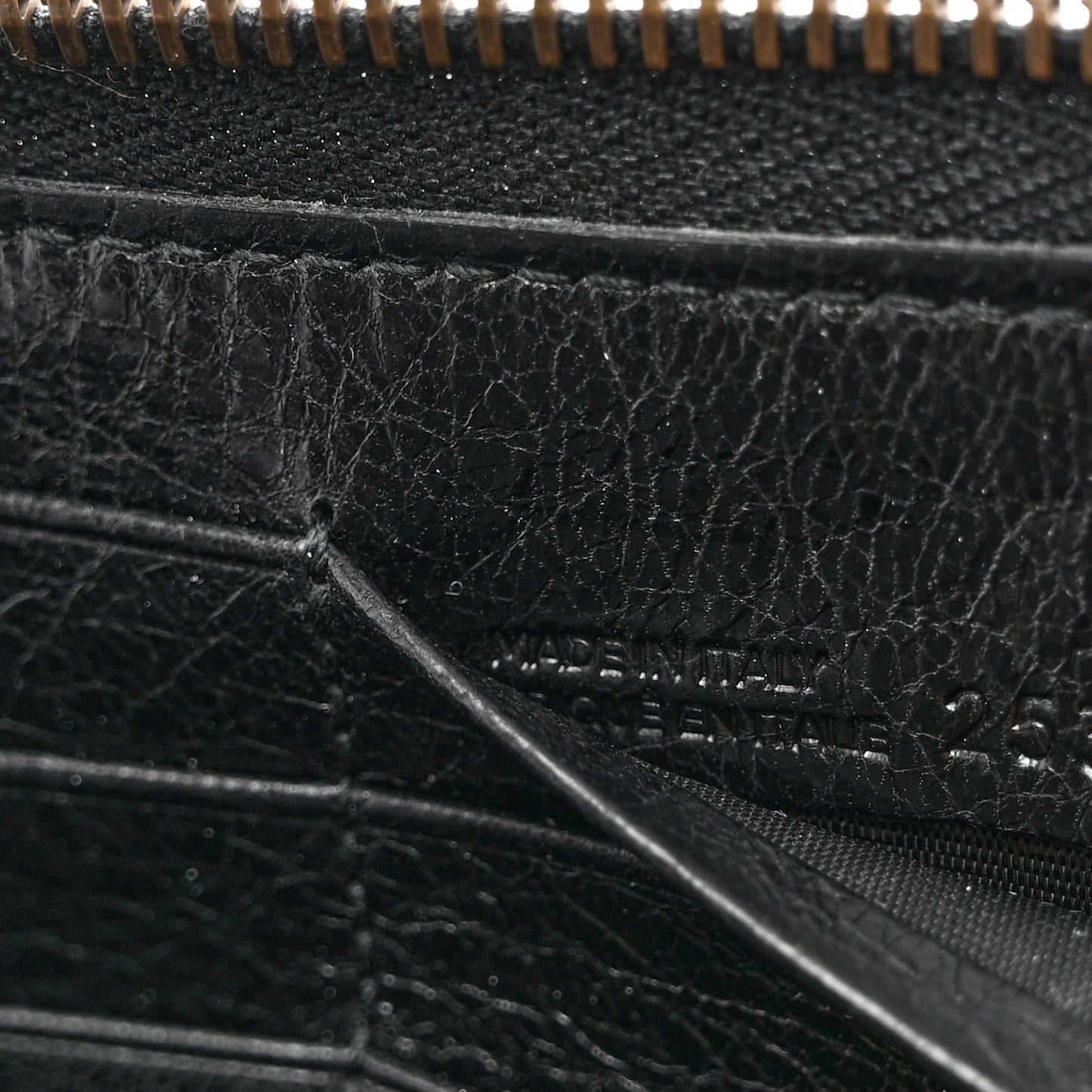 Agneau Classic Hardware Continental Zip Around Wallet Black