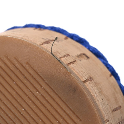 Chanel Cord Lambskin Quilted Logo Sandals 36 Blue 13 of 15