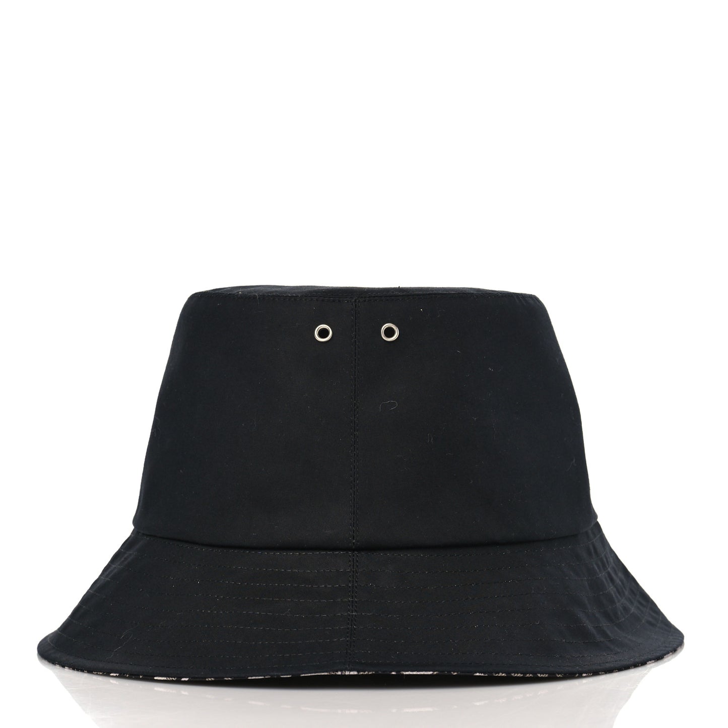 Polyester Cotton Oblique Reversible Teddy-D Brim Bucket Hat 56 Black