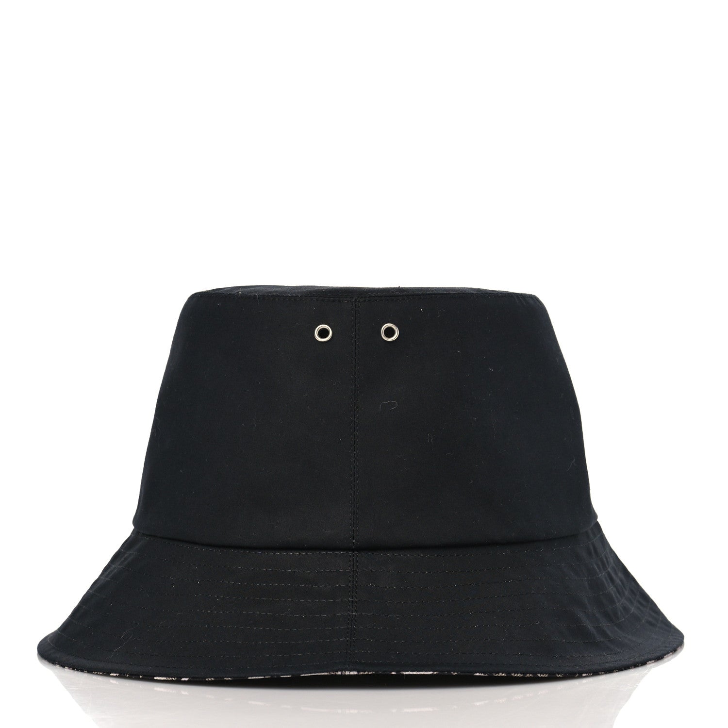 Christian Dior Polyester Cotton Oblique Reversible Teddy-D Brim Bucket Hat 56 Black 5 of 11
