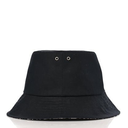 Christian Dior Polyester Cotton Oblique Reversible Teddy-D Brim Bucket Hat 56 Black 5 of 11