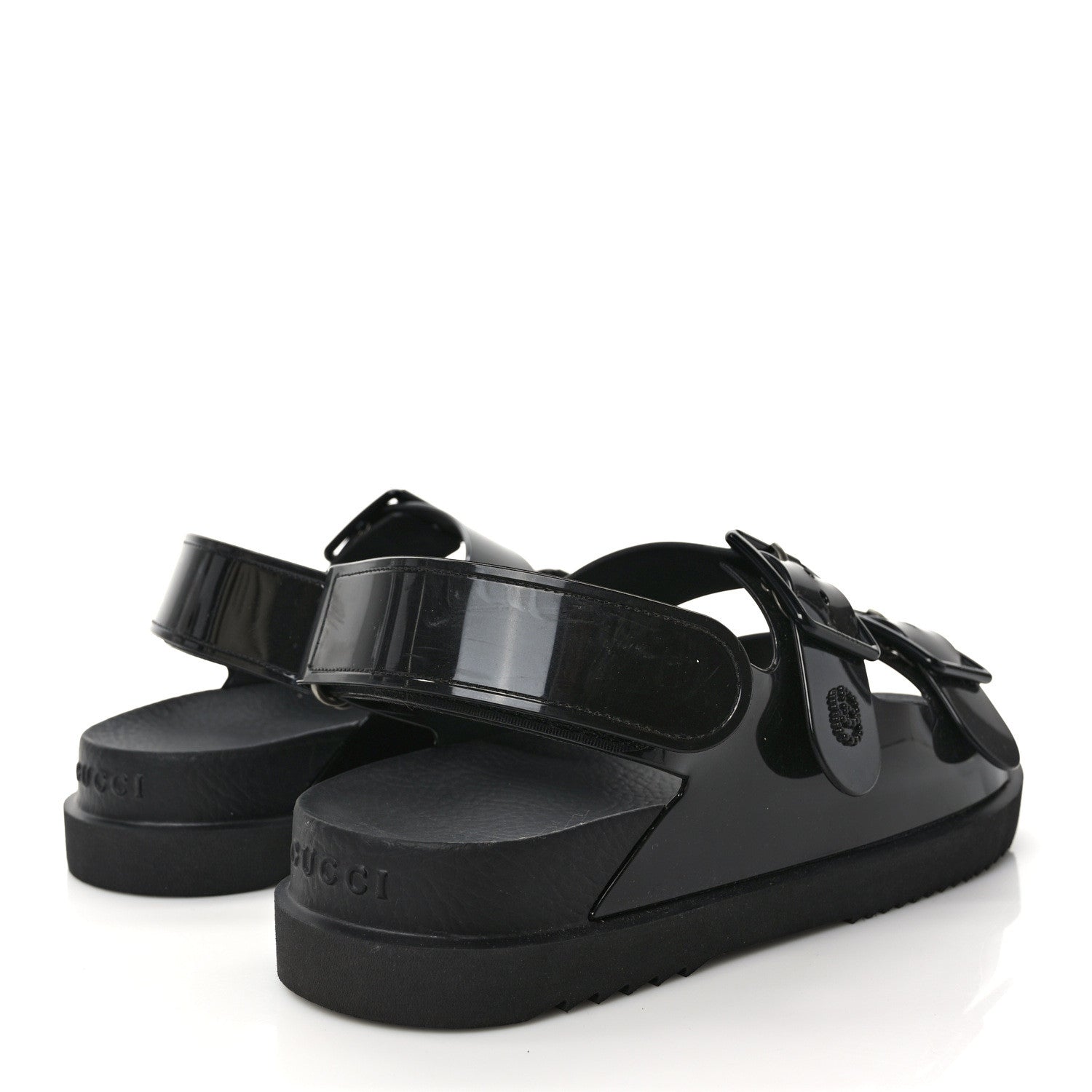 Gucci Rubber Mini Double G Womens Isla Dad Sandals 39 Black 4 of 8