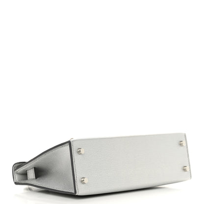 Hermes Metallic Chevre Chamkilight Mini Kelly Sellier 20 Argent 4 of 10