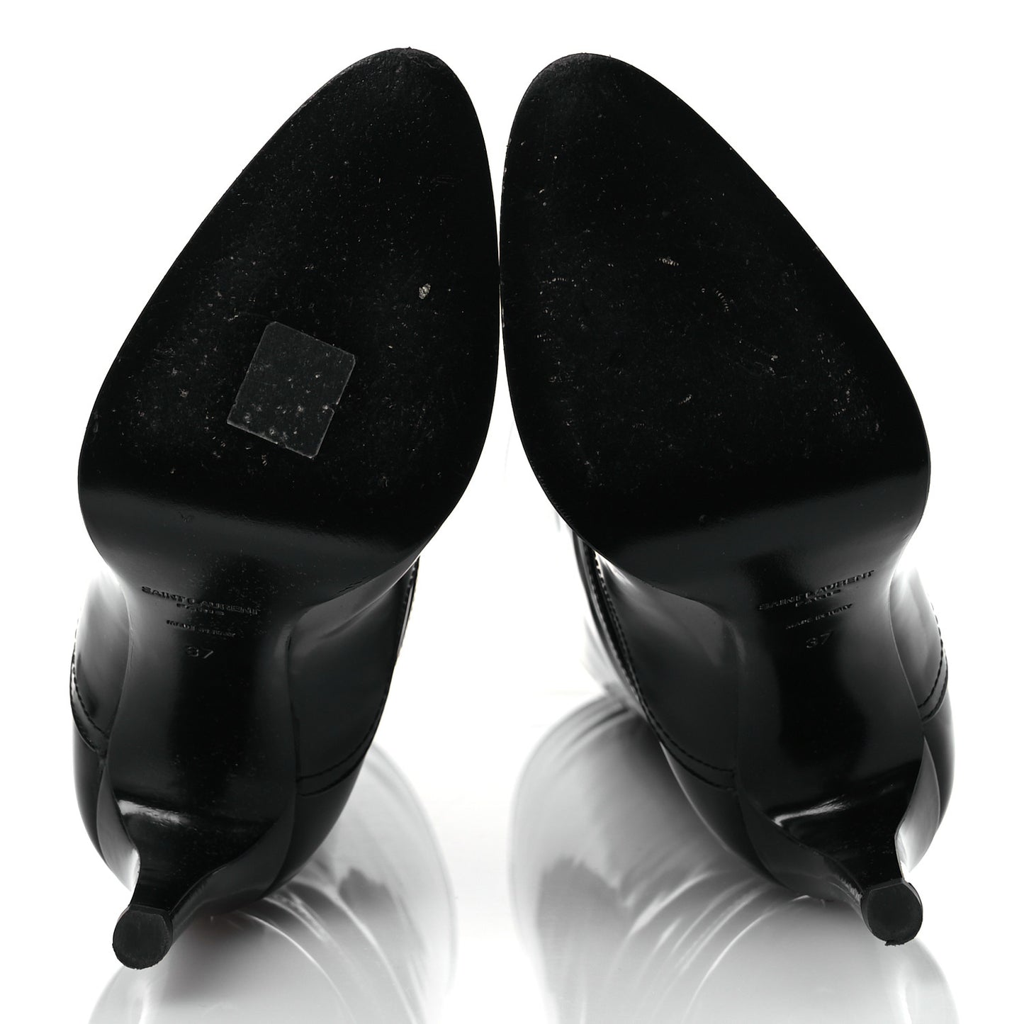 Patent Calfskin Diane 100 Boots 37 Black
