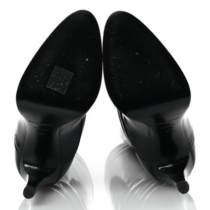 Saint Laurent Patent Calfskin Diane 100 Boots 37 Black 7 of 13