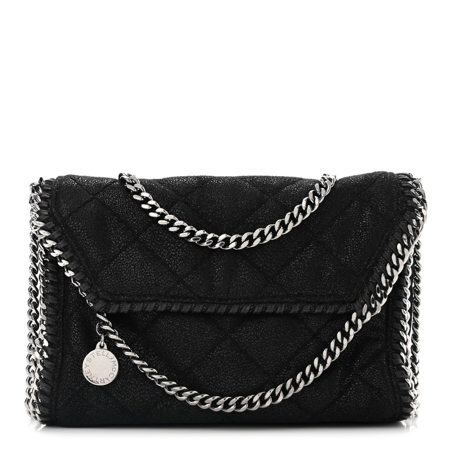 Shaggy Deer Quilted Mini Falabella Tote Black