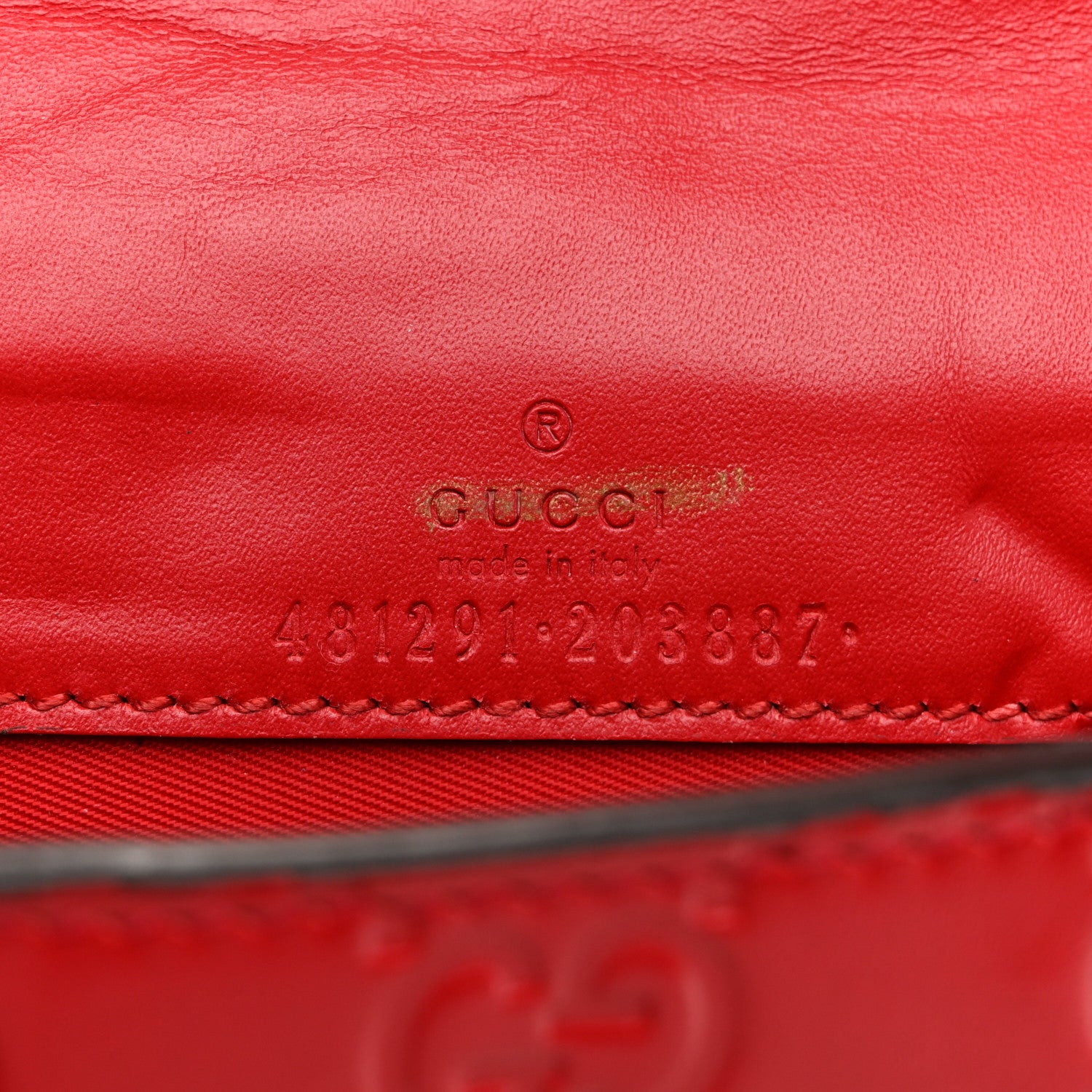 Gucci Guccissima Mini Cherry Chain Bag Hibiscus Red 6 of 12