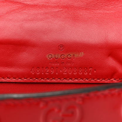 Gucci Guccissima Mini Cherry Chain Bag Hibiscus Red 6 of 12