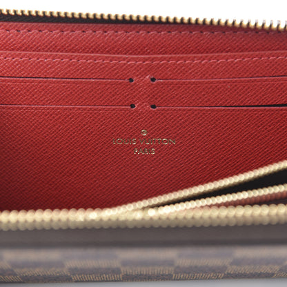 Louis Vuitton Damier Ebene Clemence Wallet Cherry 6 of 8