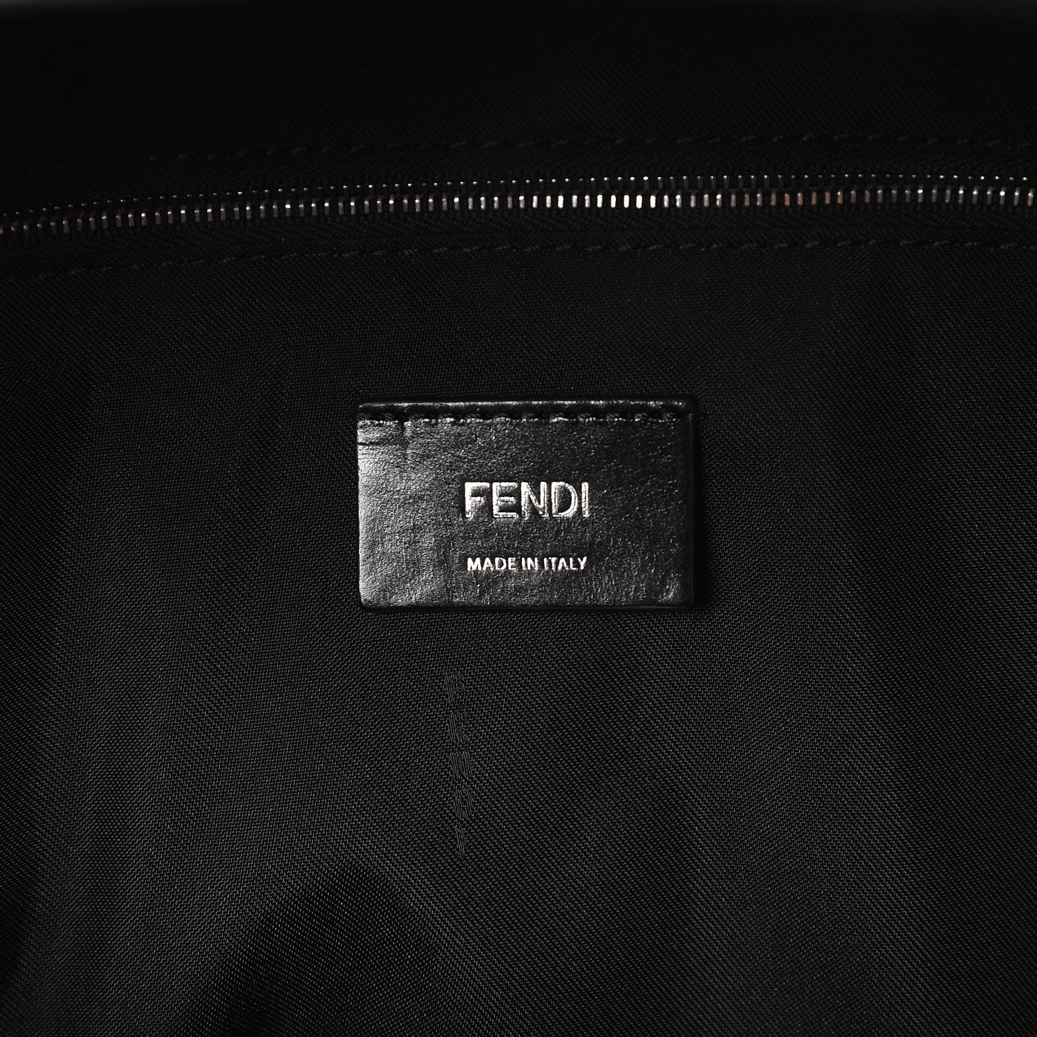 Fendi Nylon Vitello Liberty Vitello Dolce Monster Eyes Rounded Backpack Black Sunflower 6 of 7