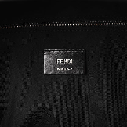 Fendi Nylon Vitello Liberty Vitello Dolce Monster Eyes Rounded Backpack Black Sunflower 6 of 7