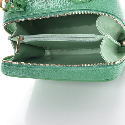 Chanel Caviar Quilted Medium CC Filigree Vanity Case Green 5 of 7