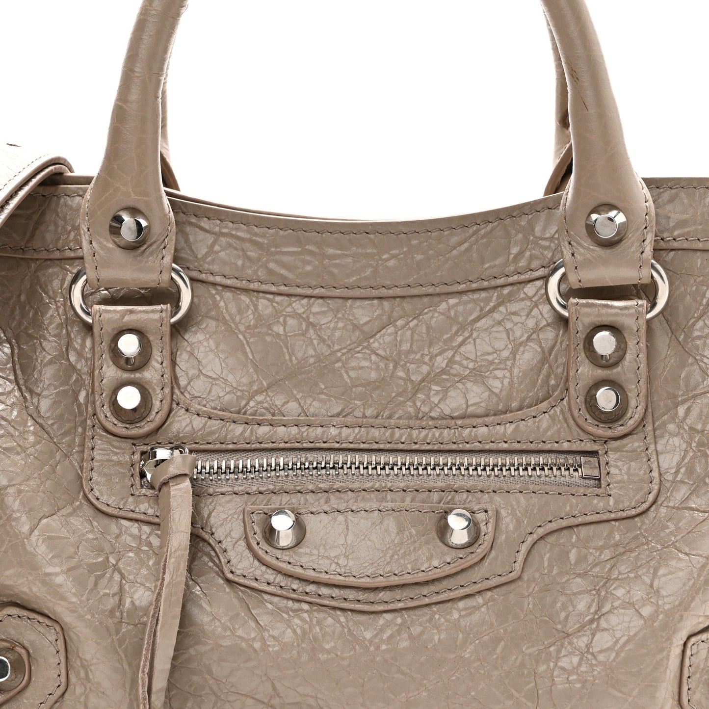 Agneau Arena Silver Hardware Small Le City Stone Beige