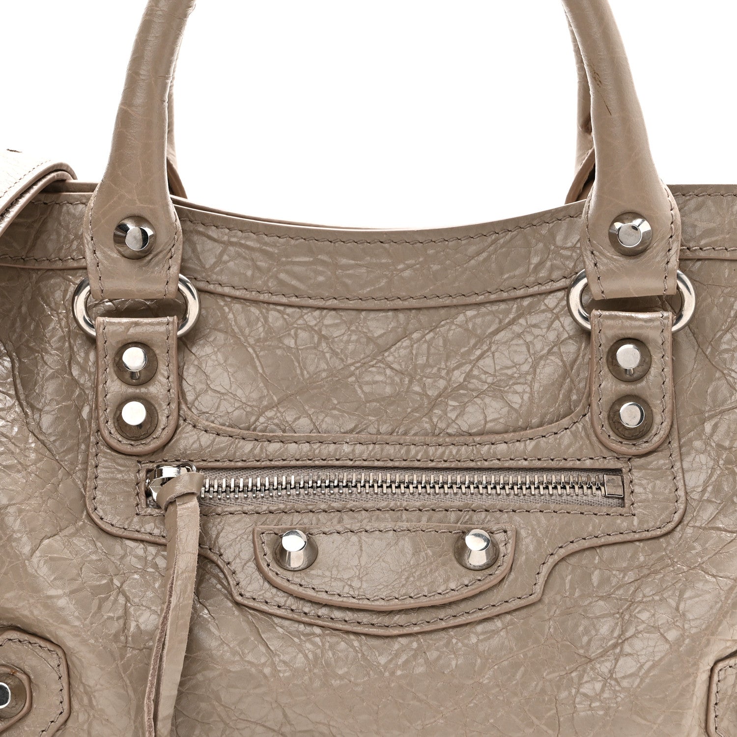 Balenciaga Agneau Arena Silver Hardware Small Le City Stone Beige 9 of 11