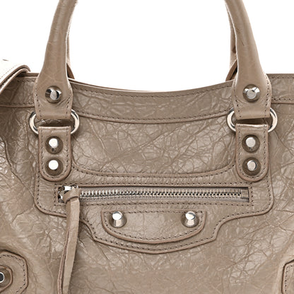 Balenciaga Agneau Arena Silver Hardware Small Le City Stone Beige 9 of 11