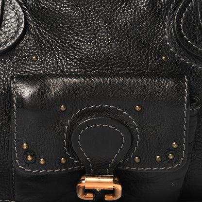 Chloe Calfskin Paddington Front Pocket Tote Black 7 of 13