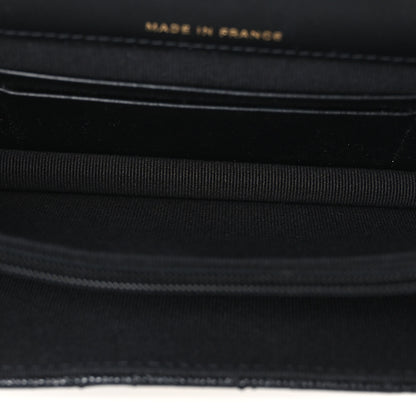 Chanel Shiny Caviar Quilted Flap Charm Wallet On Chain WOC Black 5 of 12