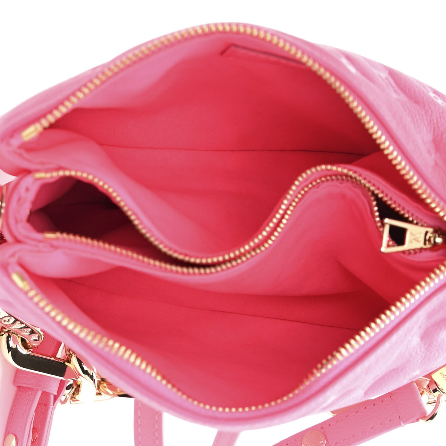 Calfskin Embossed Monogram Coussin BB Rose Fluo