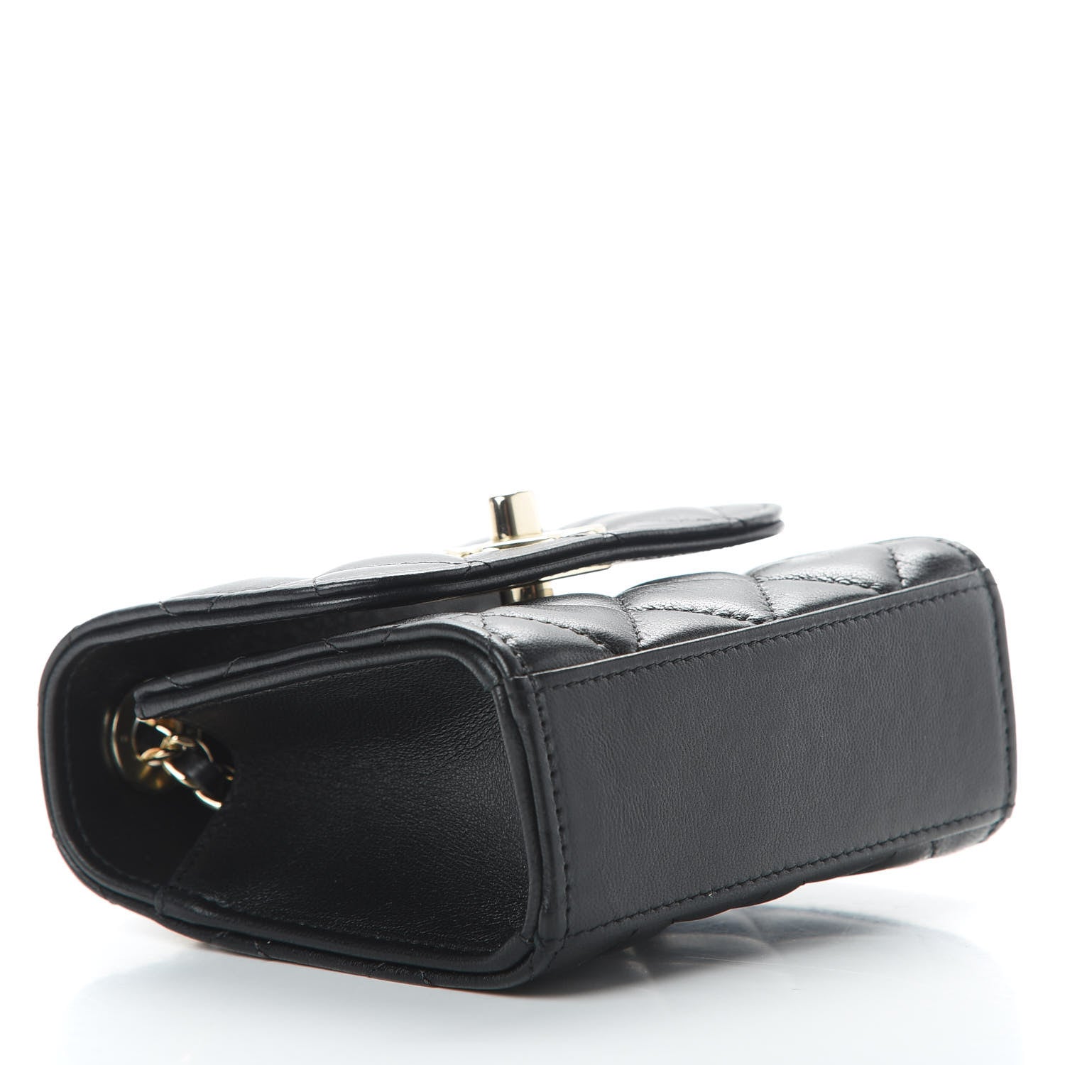 Chanel Lambskin Quilted Mini Trendy CC Chain Wallet Black 4 of 11