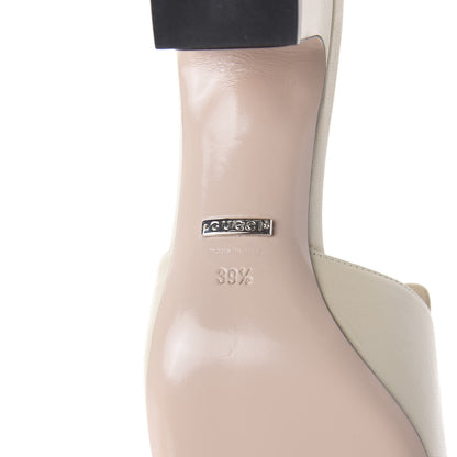Gucci Malaga Kid Crystal Square G Madelyn Mules 39.5 Vintage White 6 of 9