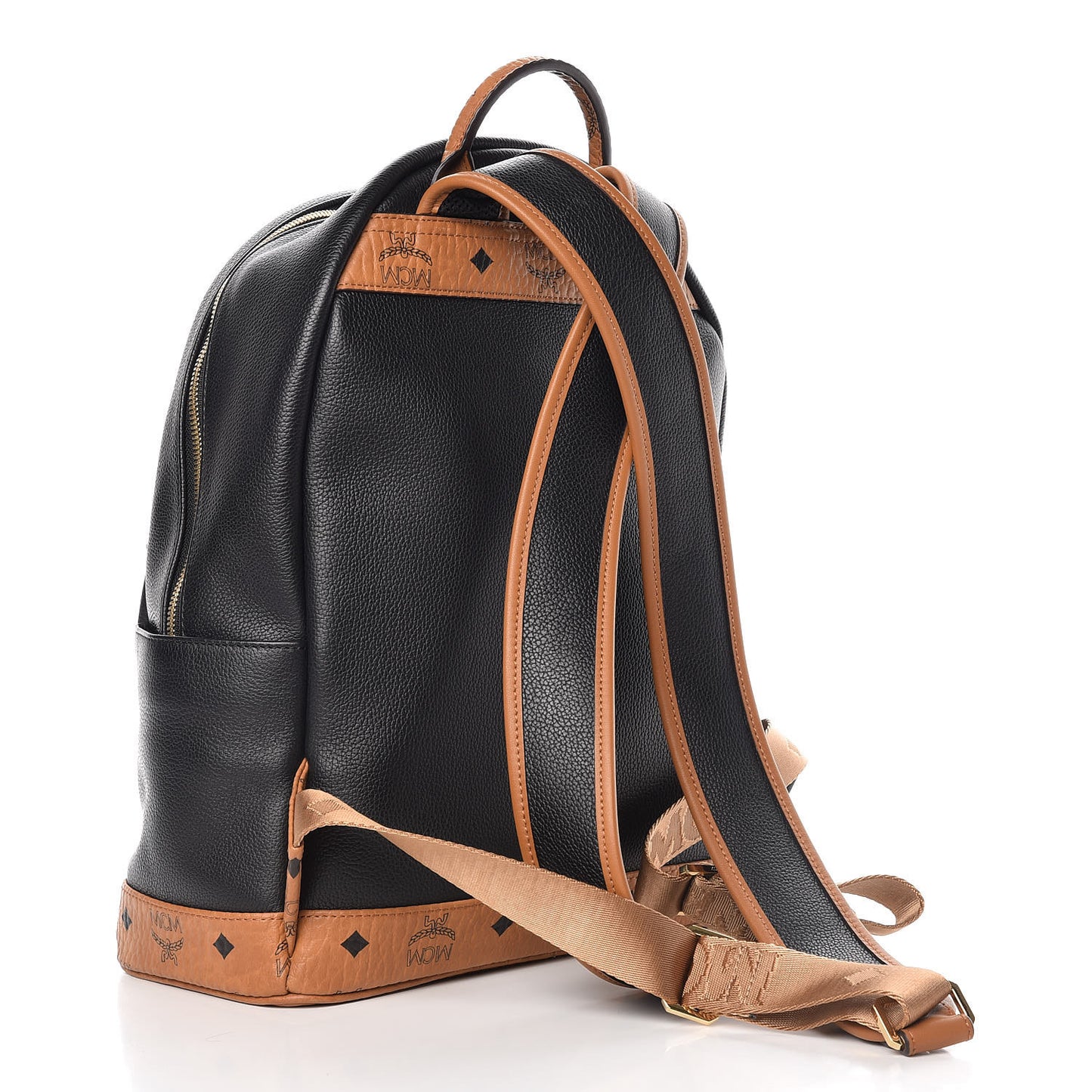 Visetos Calfskin Medium Geonautic Backpack Black Cognac