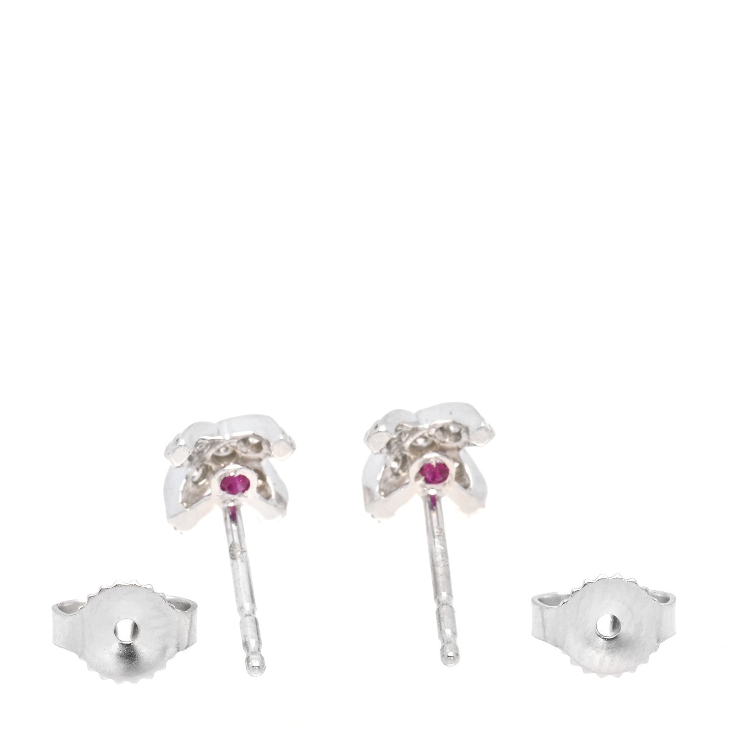Roberto Coin 18K White Gold Diamond X Stud Earrings 4 of 5