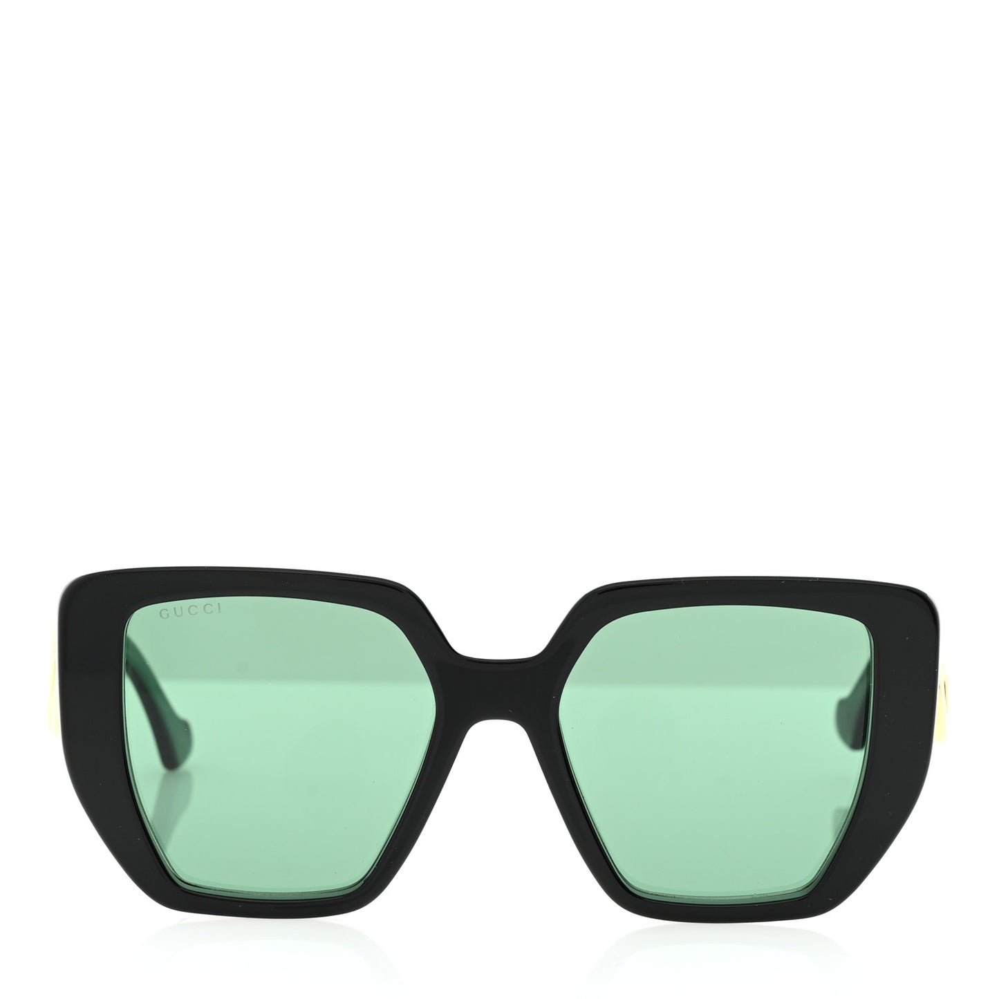 Acetate Square Frame Sunglasses GG0956S Green Black